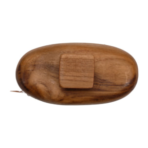 Brosse à main avec poignée en fibres de coco et bois de teck - LALO