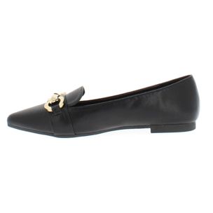 Marina Galanti Scarpe Donna Ballet Flat with Gold Horsebit MG W24A036 Black