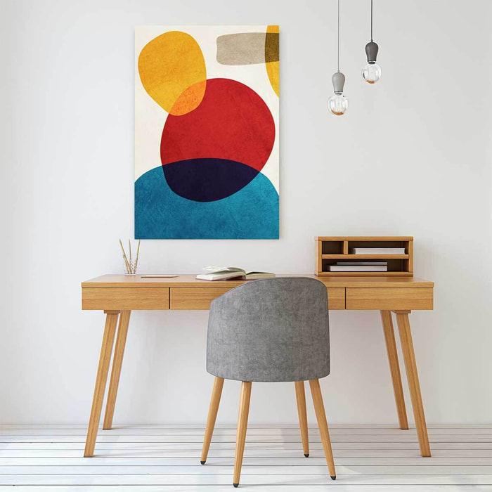 Tableau géométrique shape cercle rouge  Toile imprimée