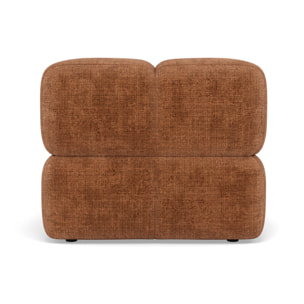 Grace - module d'assise sans accoudoir en velours texturé - Rouille