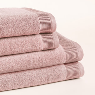 Lot de 4 serviettes Harmony Pink - Zero Twist - 600 grammes