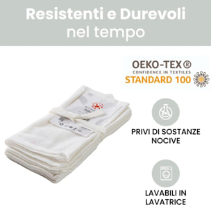 Intrecci – Set 6 tovaglioli in puro cotone 40x40 cm