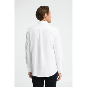 Camisa oxford blanca de corte regular y logo Rigby Go