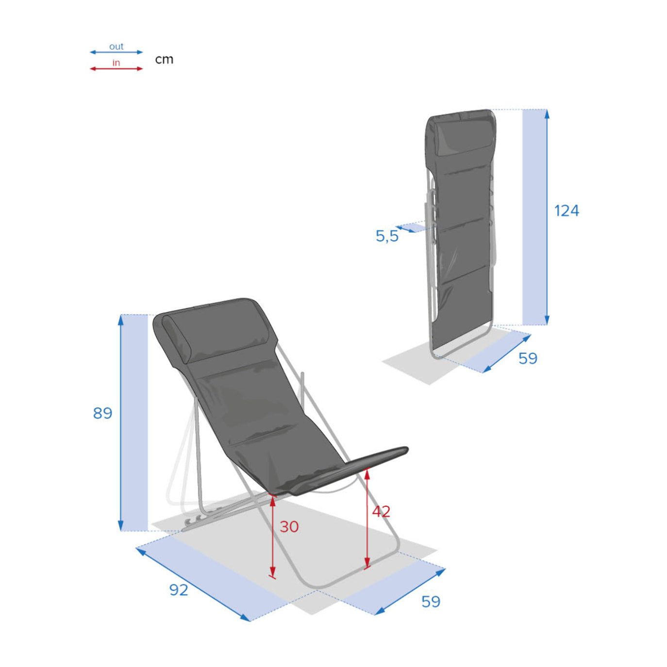Chilienne de jardin pliante Jubba Noisette & Praline