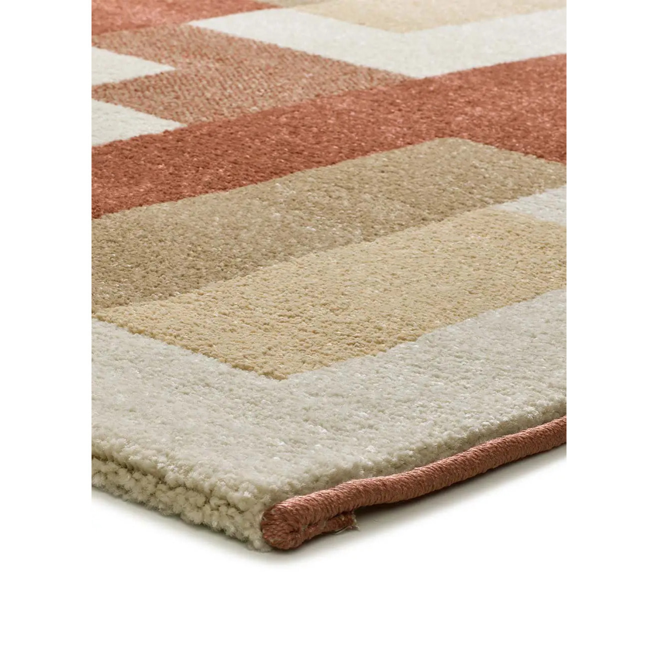 ASTRA Alfombra geométrica de pelo corto caldera, varias medidas disponibles.