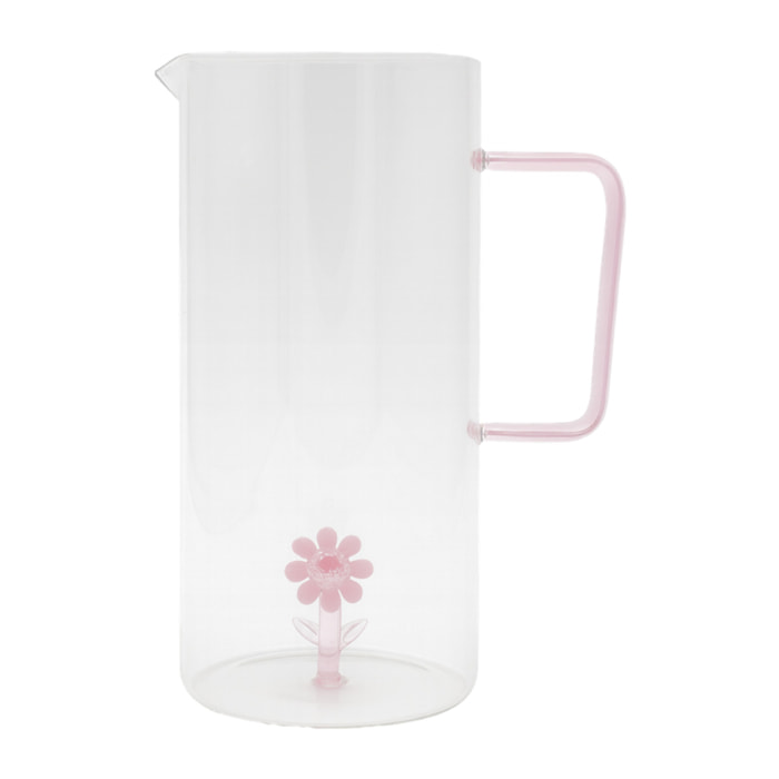Carafe en verre avec fleur, FLORA