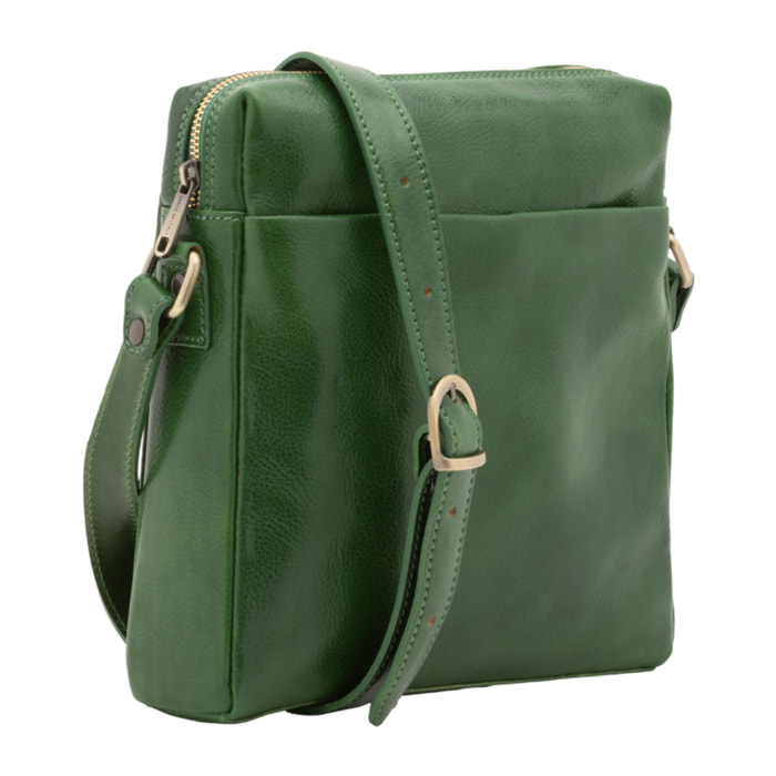 Borsa a tracolla  da uomo In Vera pelle Made in Italy 26x25x6 cm