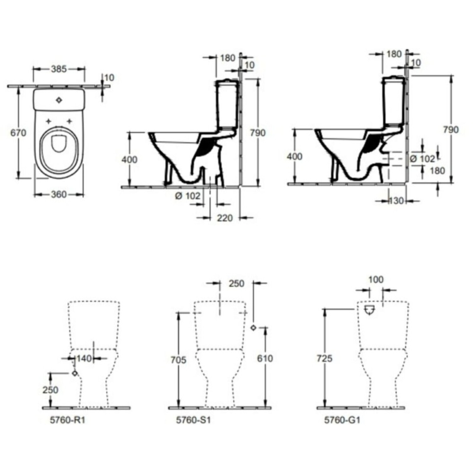 WC à poser O.novo avec abattant frein de chute déclipsable