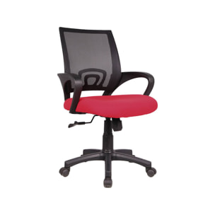 Fauteuil de bureau à roulettes "Dana" - Noir/Rouge