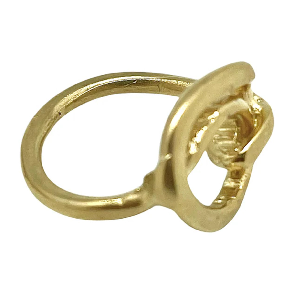 Anillo Mi Mundo en zamak chapado dorado (latón)