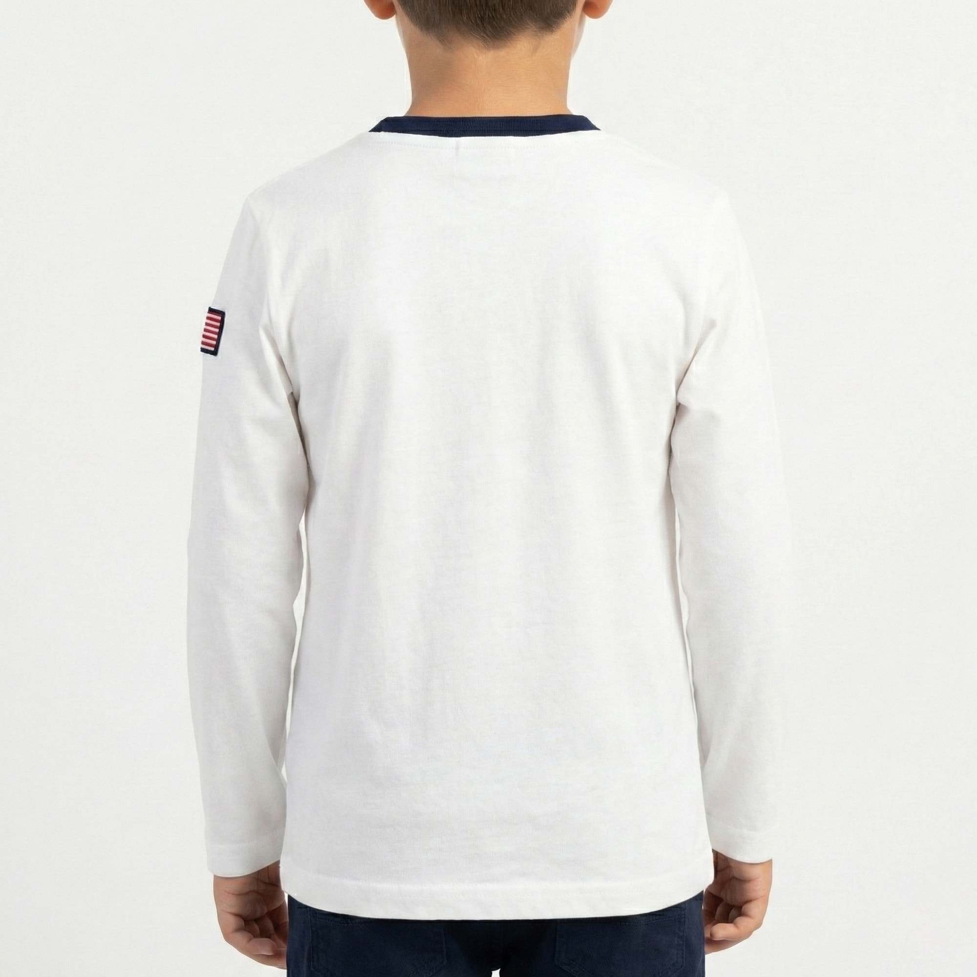 T-shirt maniche lunghe con stampa logo