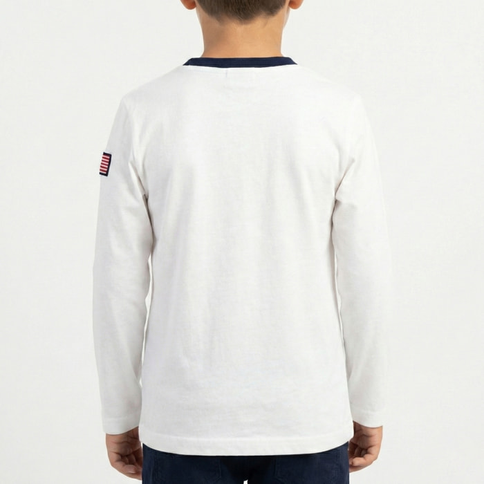 T-shirt maniche lunghe con stampa logo