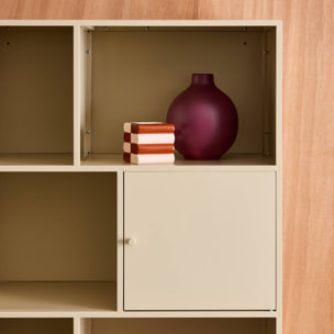 Buffet, meuble de rangement industriel métal 8 compartiments OKLAHOMA