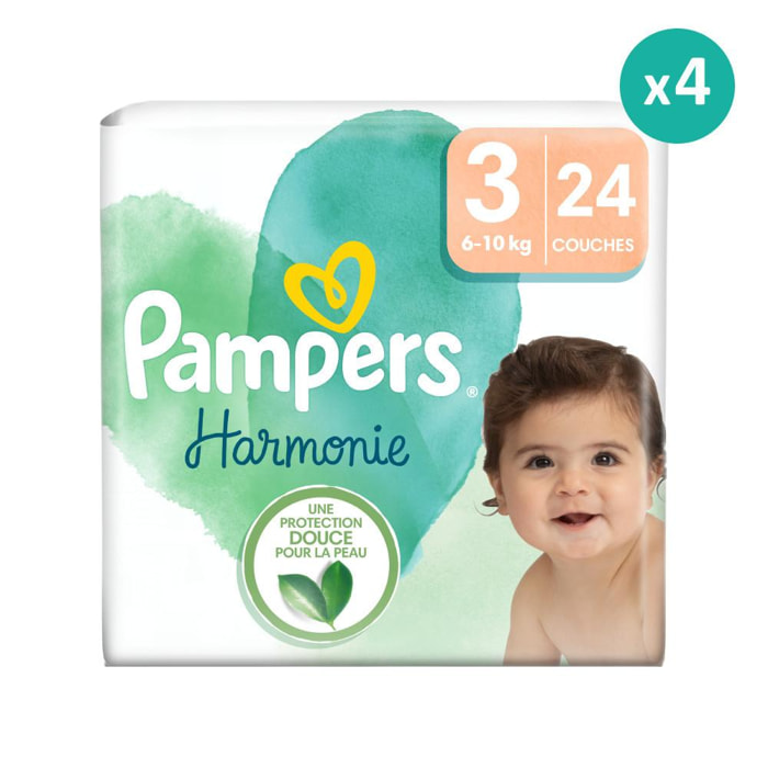 4x24 Couches Harmonie Taille 3, Pampers