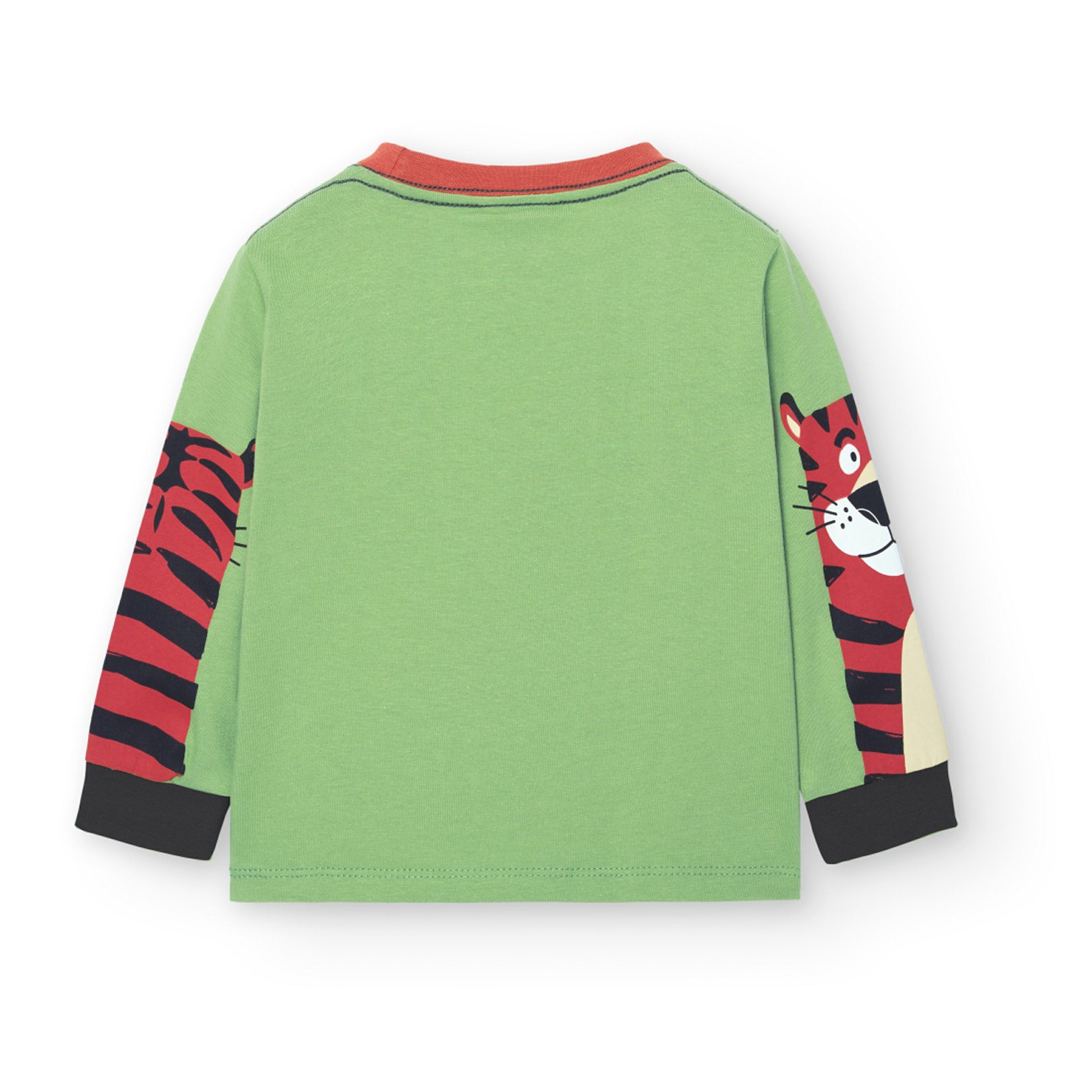 Camiseta niÃ±o estampada, mangas largas, verde, 328014-4678