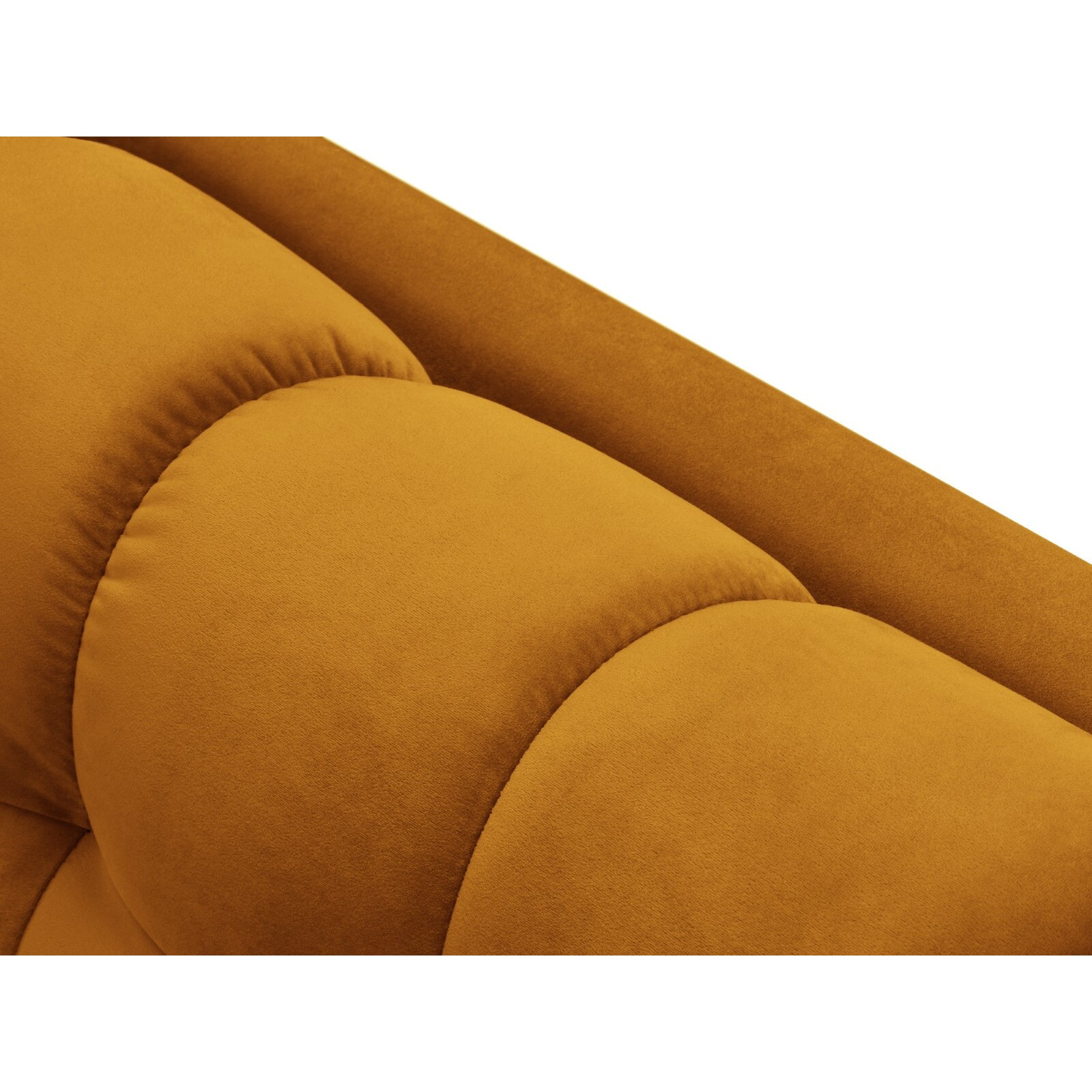 Méridienne gauche "Bali" en velours jaune