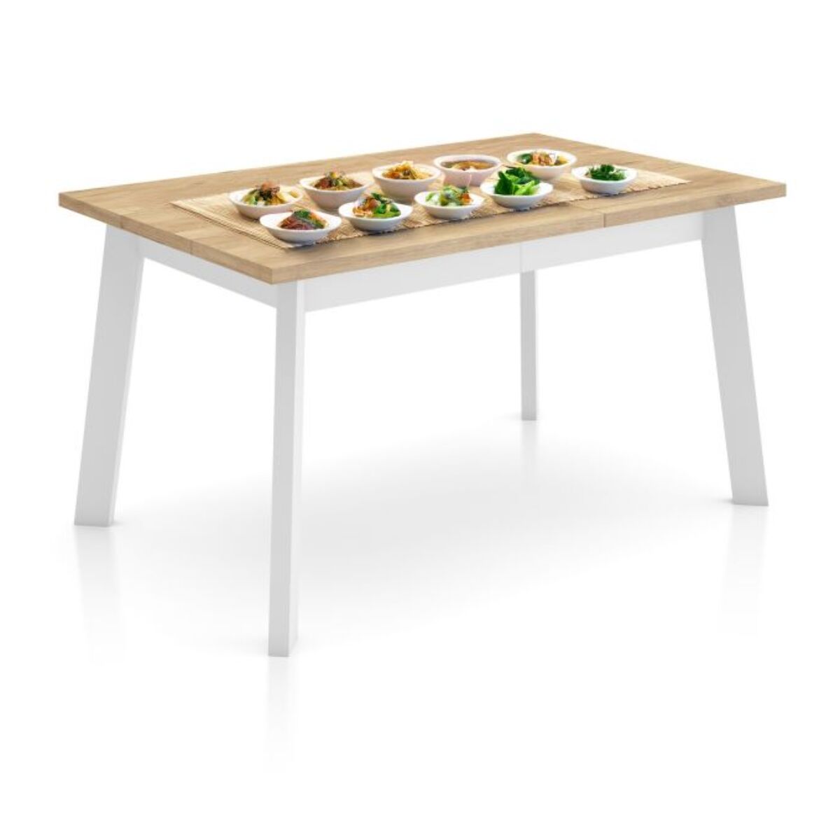 Mesa de comedor Naira 140 Roble Blanco