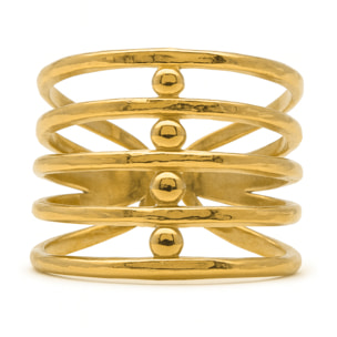 Anillo Tagan acabado oro amarillo 18k