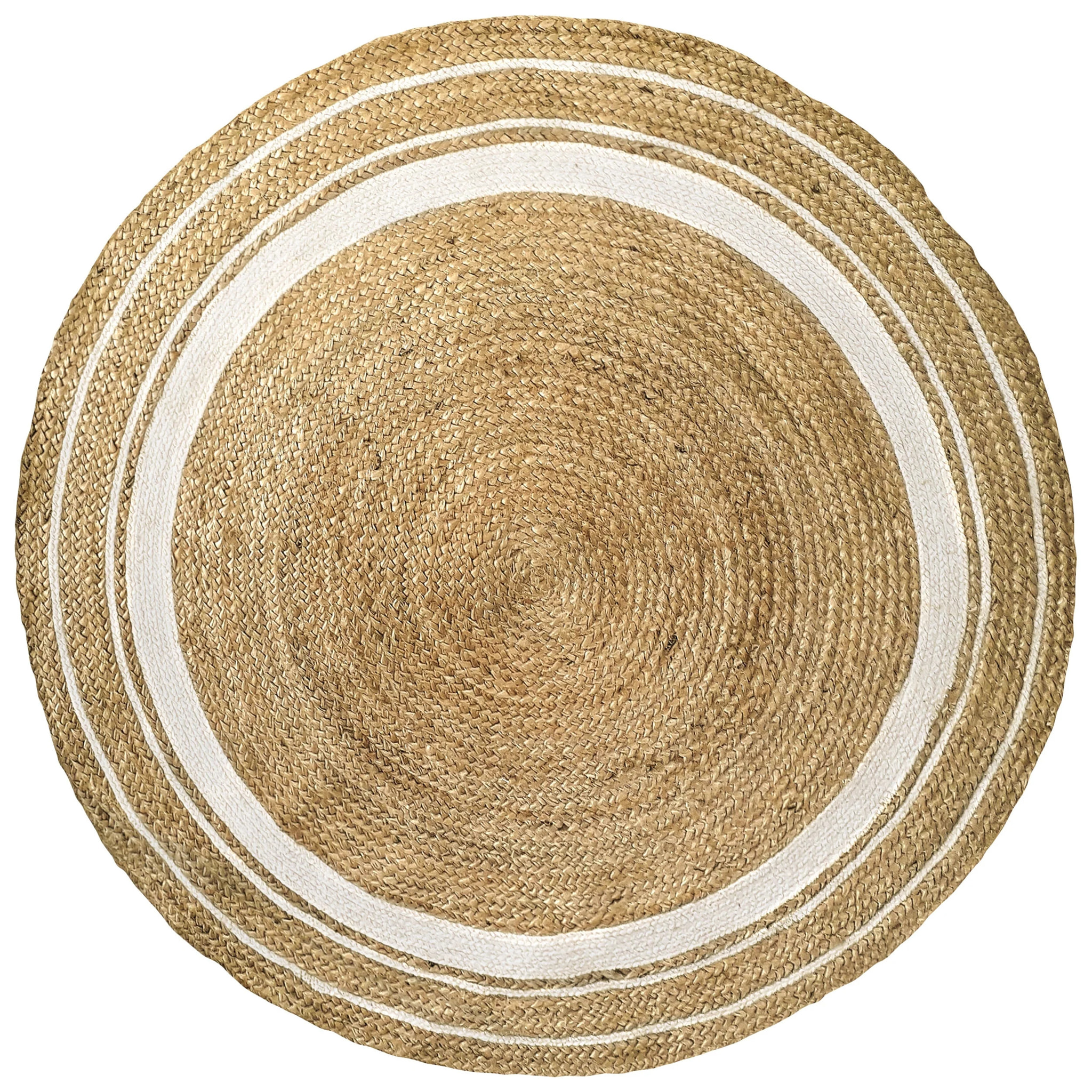 Tapis rond ∅120cm en jute - Blush