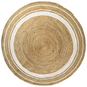 Tapis rond ∅120cm en jute - Blush