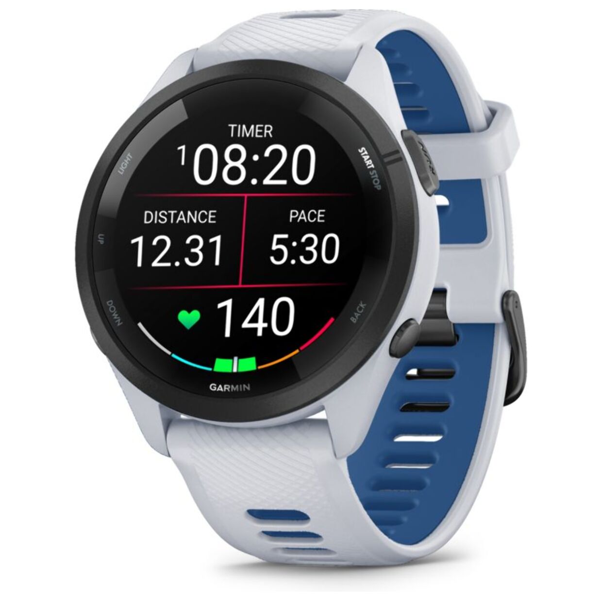 Montre connectée GARMIN Forerunner 265 Music BLANC / BLEU  AMOLED GPS IP6X