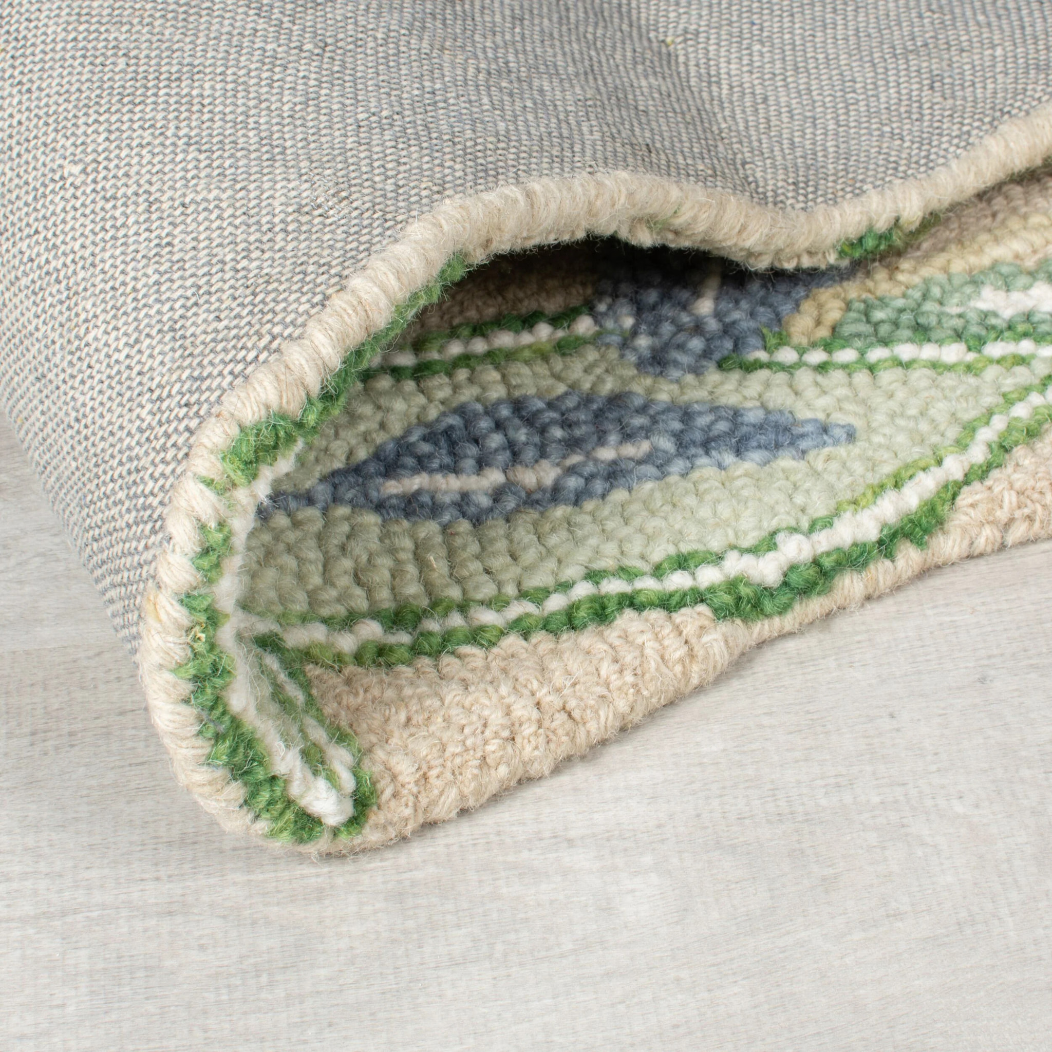 Tapis de couloir en laine BRYONY Vert