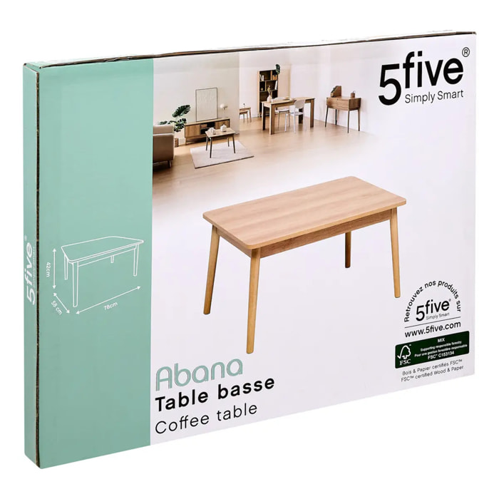Table basse Abana bois clair