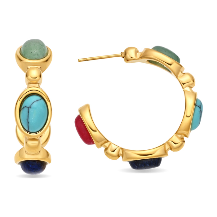 Pendientes Baelbo acabado oro amarillo 18k