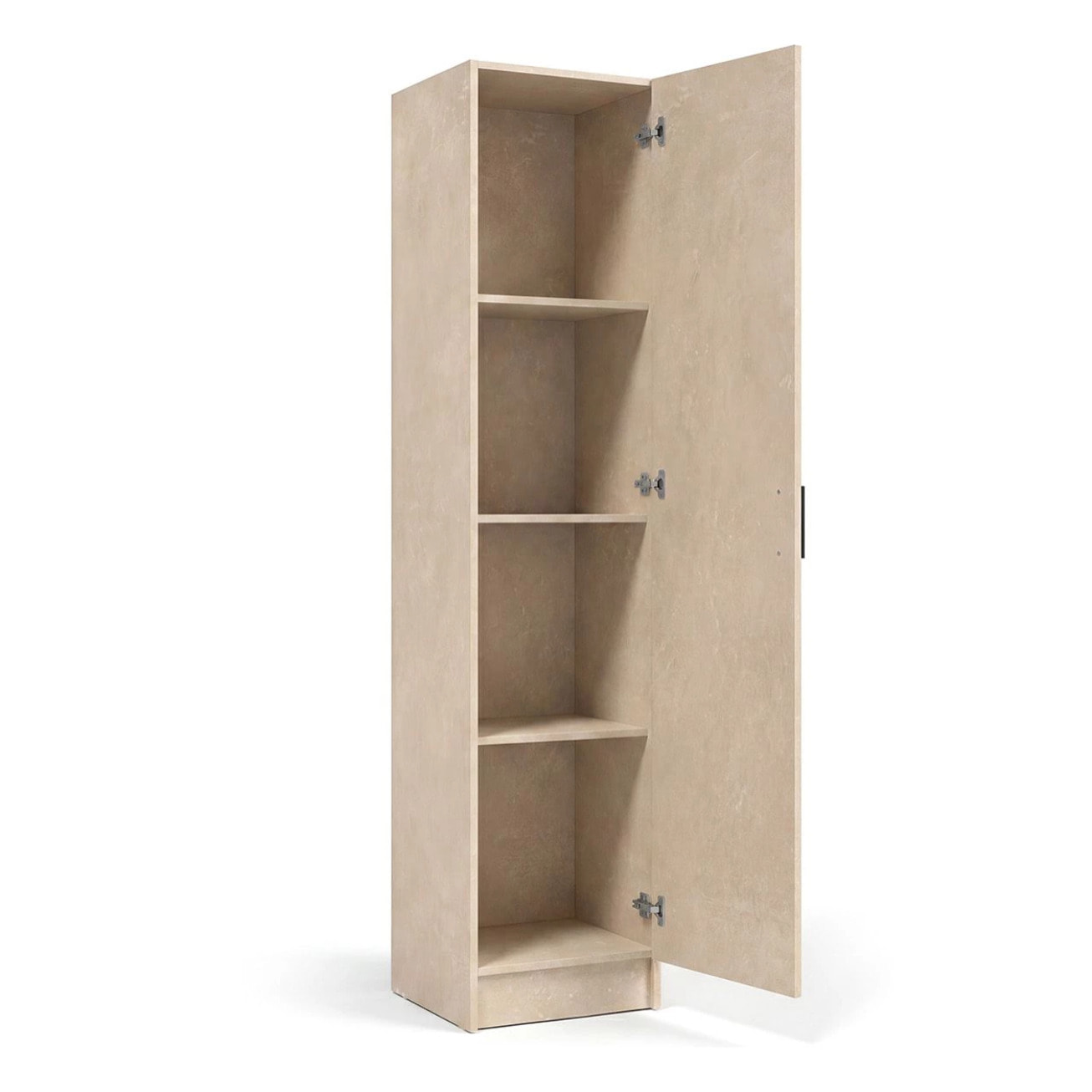 Armario de 1 puerta en efecto microcemento beige 37x180 cm Multi Useful Microcemento Beige