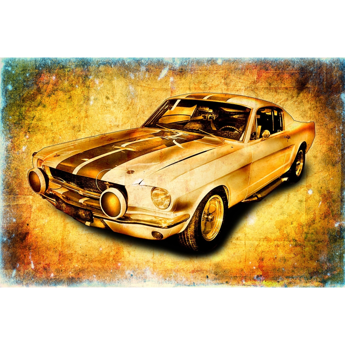 Tableau moderne mustang Tableau alu Dibond