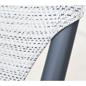 Lot de 6 Chiliennes en acier - gris anthracite et chiné - SUNNY