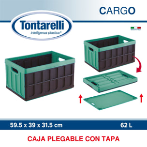 Caja multiusos verde y negro