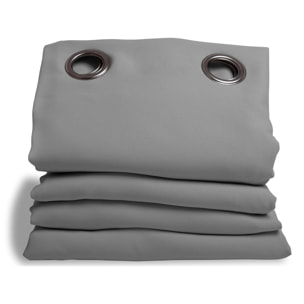 Rideau Phonique Occultant et Thermique 'MOONDREAM' - Gris clair