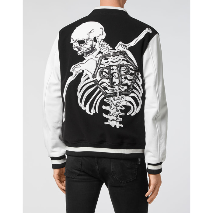PHILIPP PLEIN Bomber in pelle SKELETON