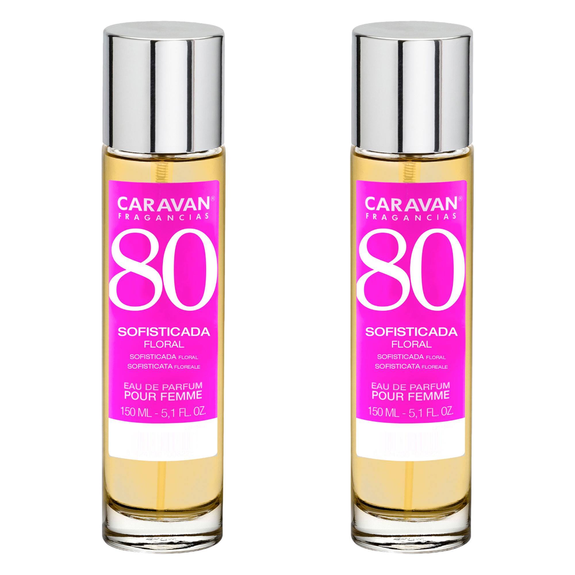 Caravan fragancias - caja de regalo con 2 perfumes nº80 de 150 ml, para mujer