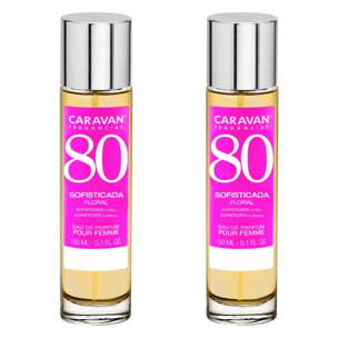 Caravan fragancias - caja de regalo con 2 perfumes nº80 de 150 ml, para mujer