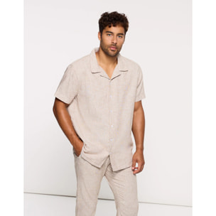 Camisa Lino Beige - Deon