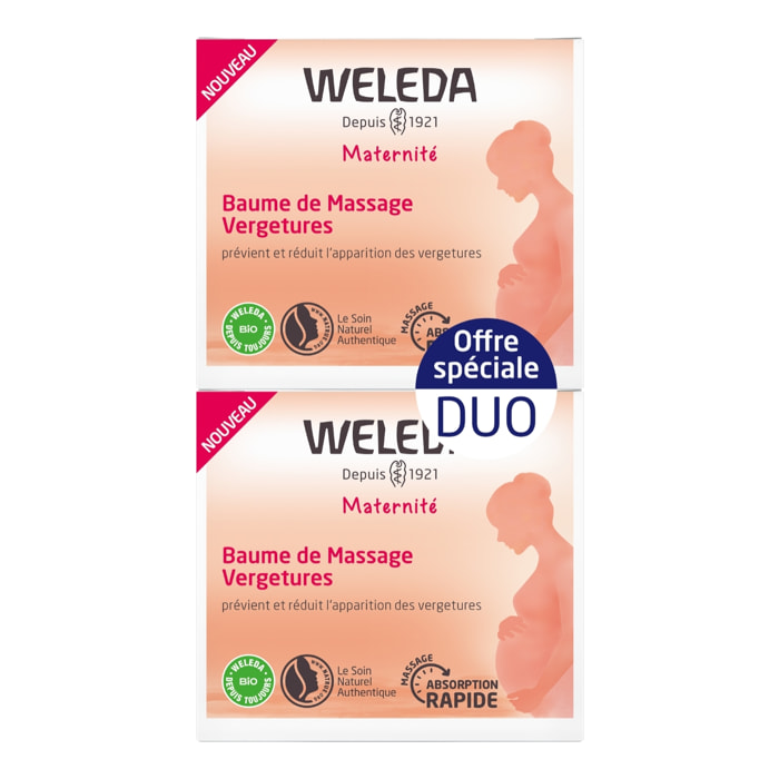 WELEDA - Duo Baume de Massage Vergetures - 2 x 150 ml