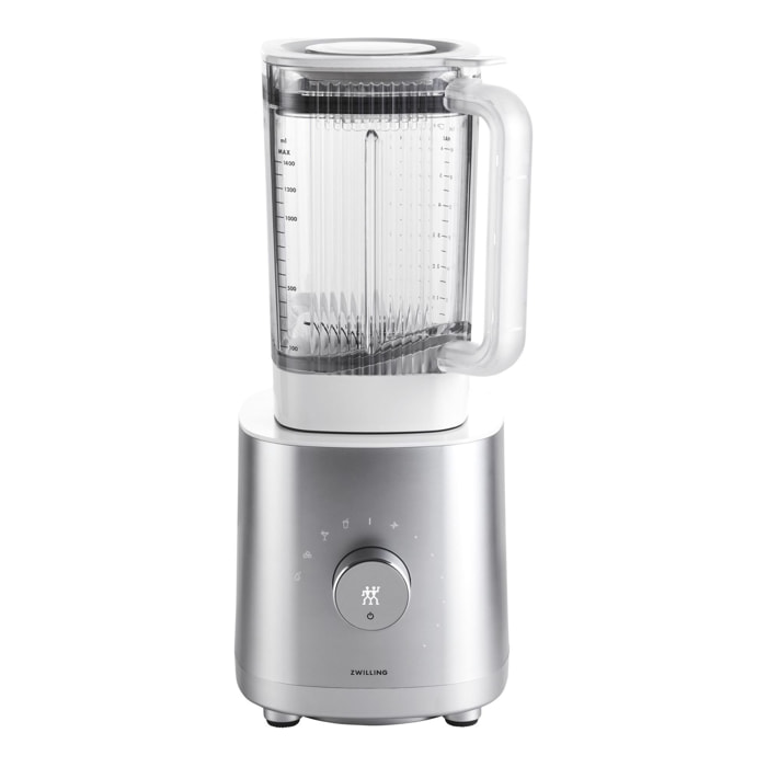 ZWILLING Blender Universel, 5 Programmes, 1,4 Litres, 1200W, 220-240V, Moteur DC, Prise UE, Argent, série Enfinigy