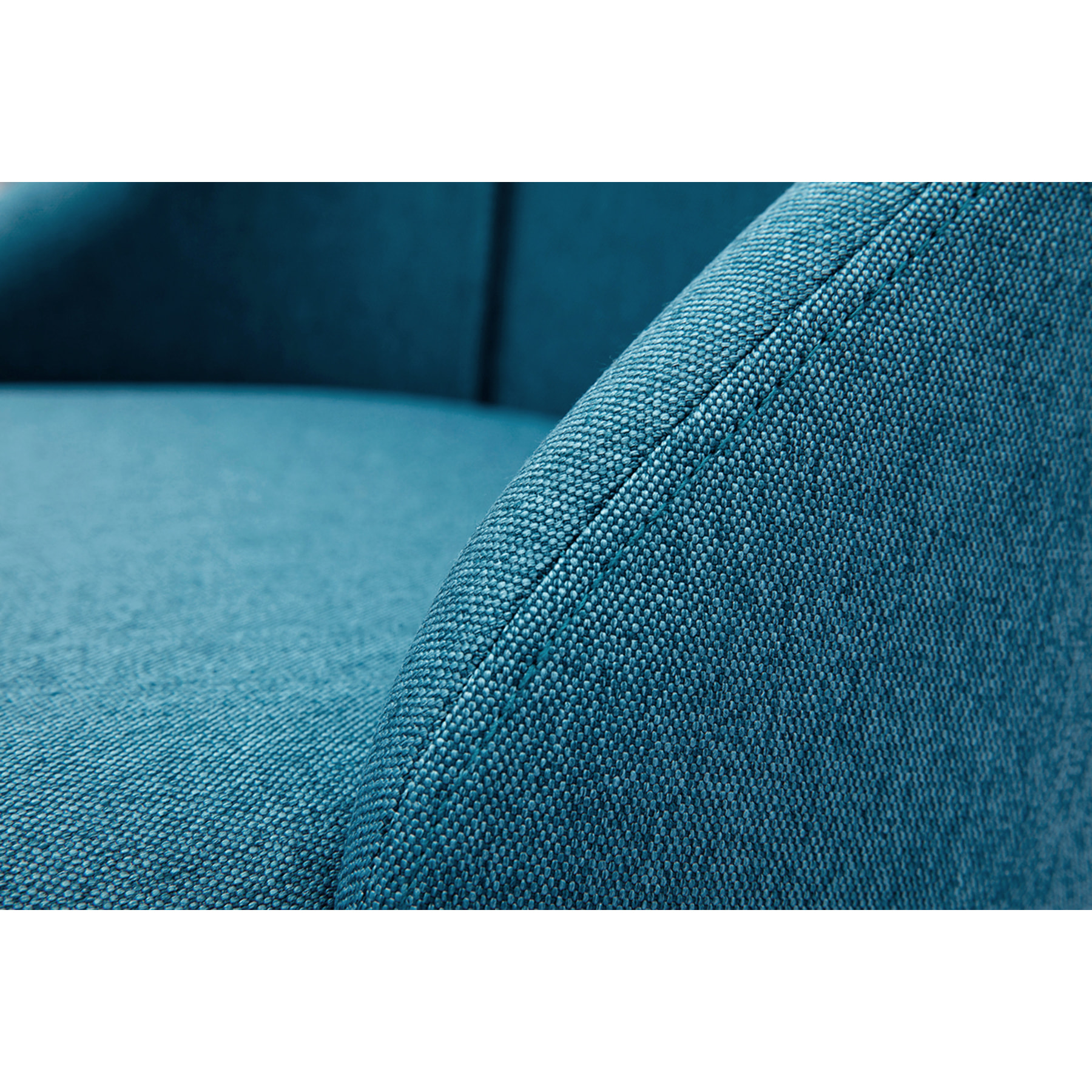 Chaises scandinaves en tissu bleu canard et bois clair (lot de 2) HIGGINS