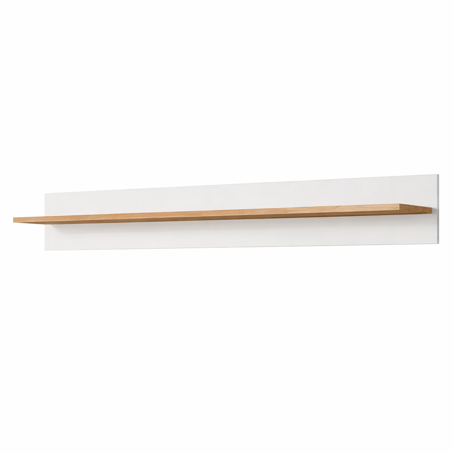 Mensola Da Soggiorno Parete Muro Ripiano Libri Oggetti Decorativa Salotto Arredo Design Moderno Minimal Living Abbinabile 138x20x20 Cm Bianco E Rovere