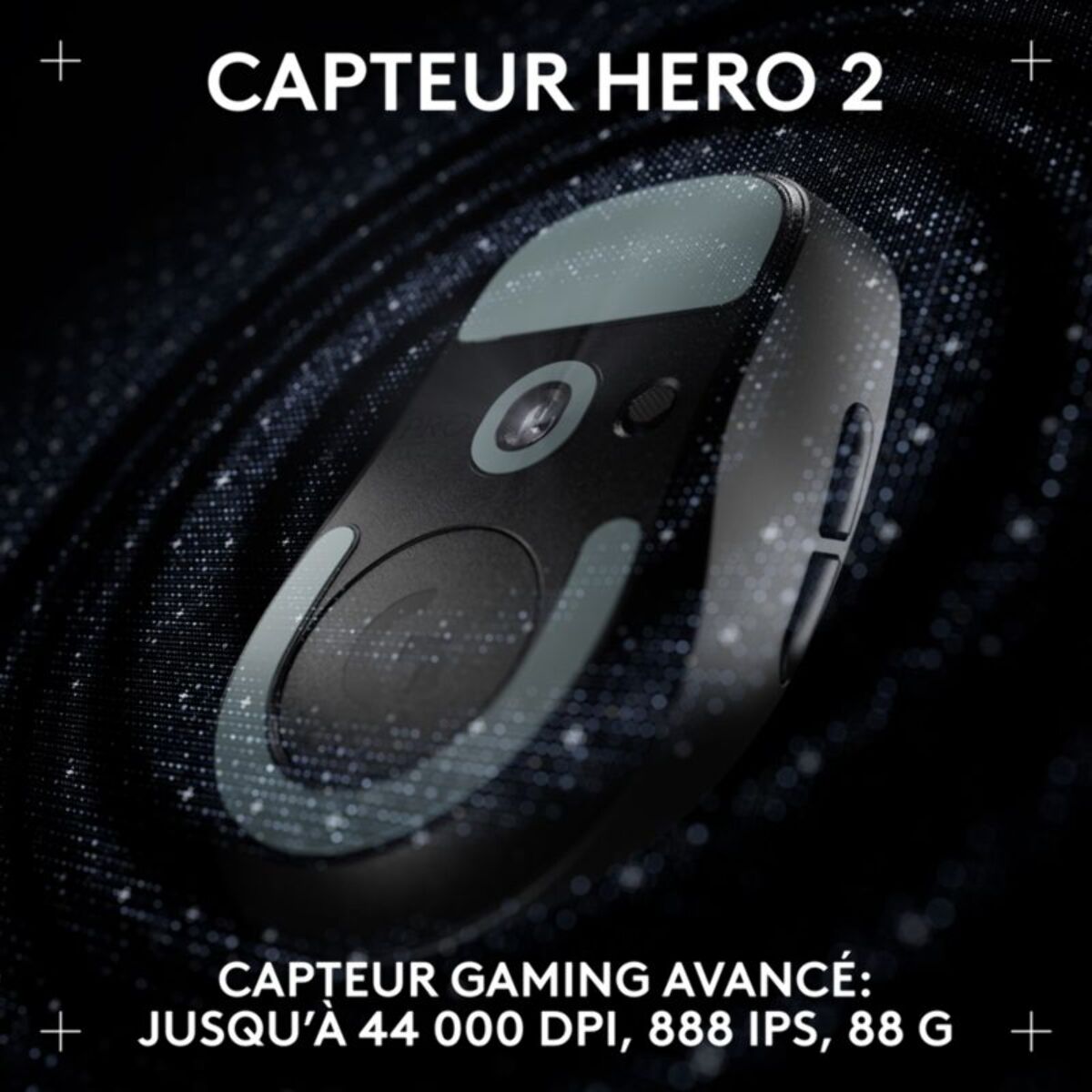 Souris Gamer Sans Fil LOGITECH PRO X SUPERLIGHT 2 DEX LIGHTSPEED Noir