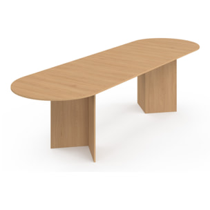 Table à manger extensible Gabin 200-300cm effet hêtre