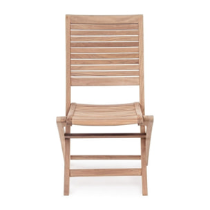 Set di 2 sedie GALILEA in legno teak, pieghevoli