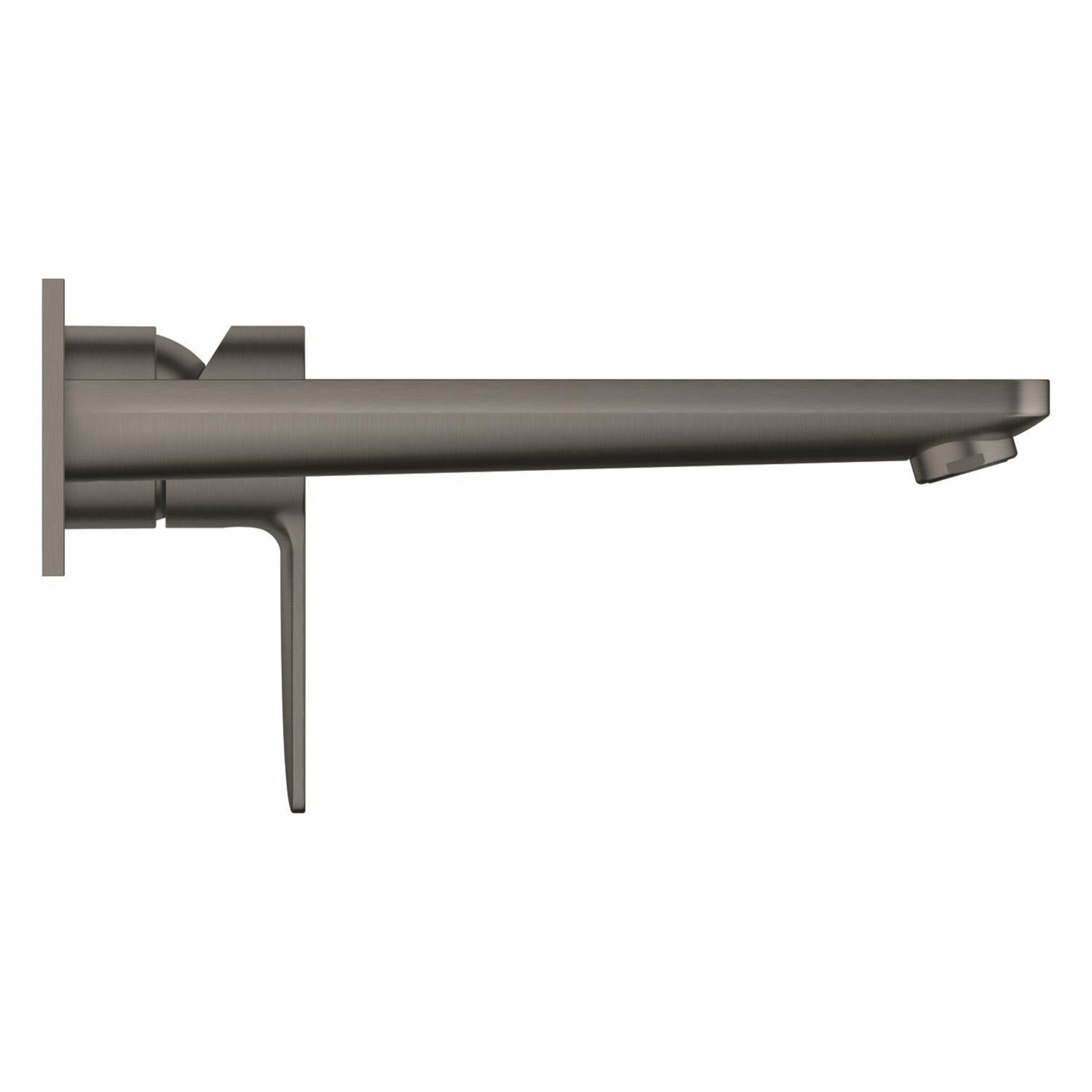 Mitigeur lavabo mural 2 trous Taille L - Hard Graphite brossé