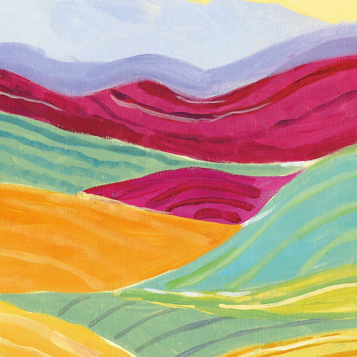 Tableau color colline Toile imprimée