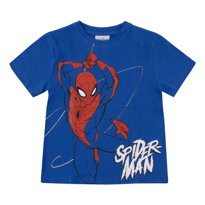 Camiseta Corta Spiderman - Color Azul
