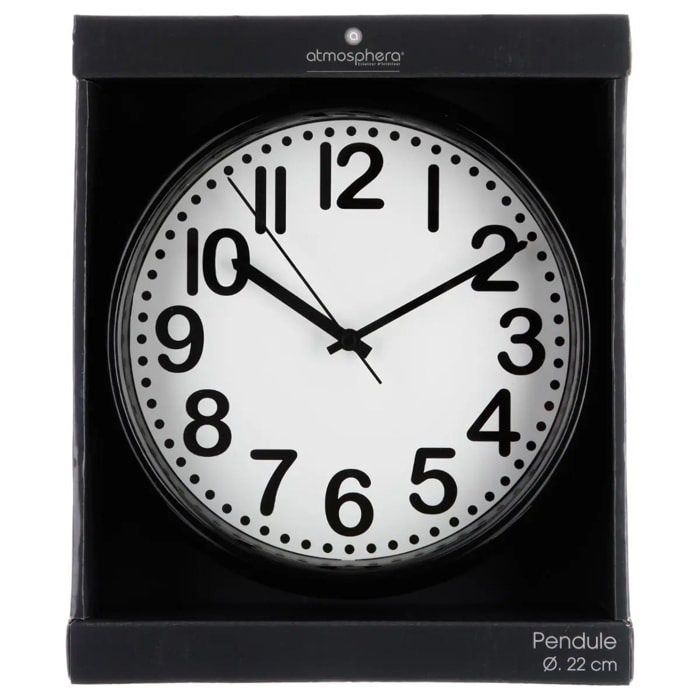 Horloge bord arrondi - D22 cm