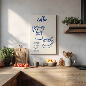 Tableau Coffee Start Your Day Toile imprimée