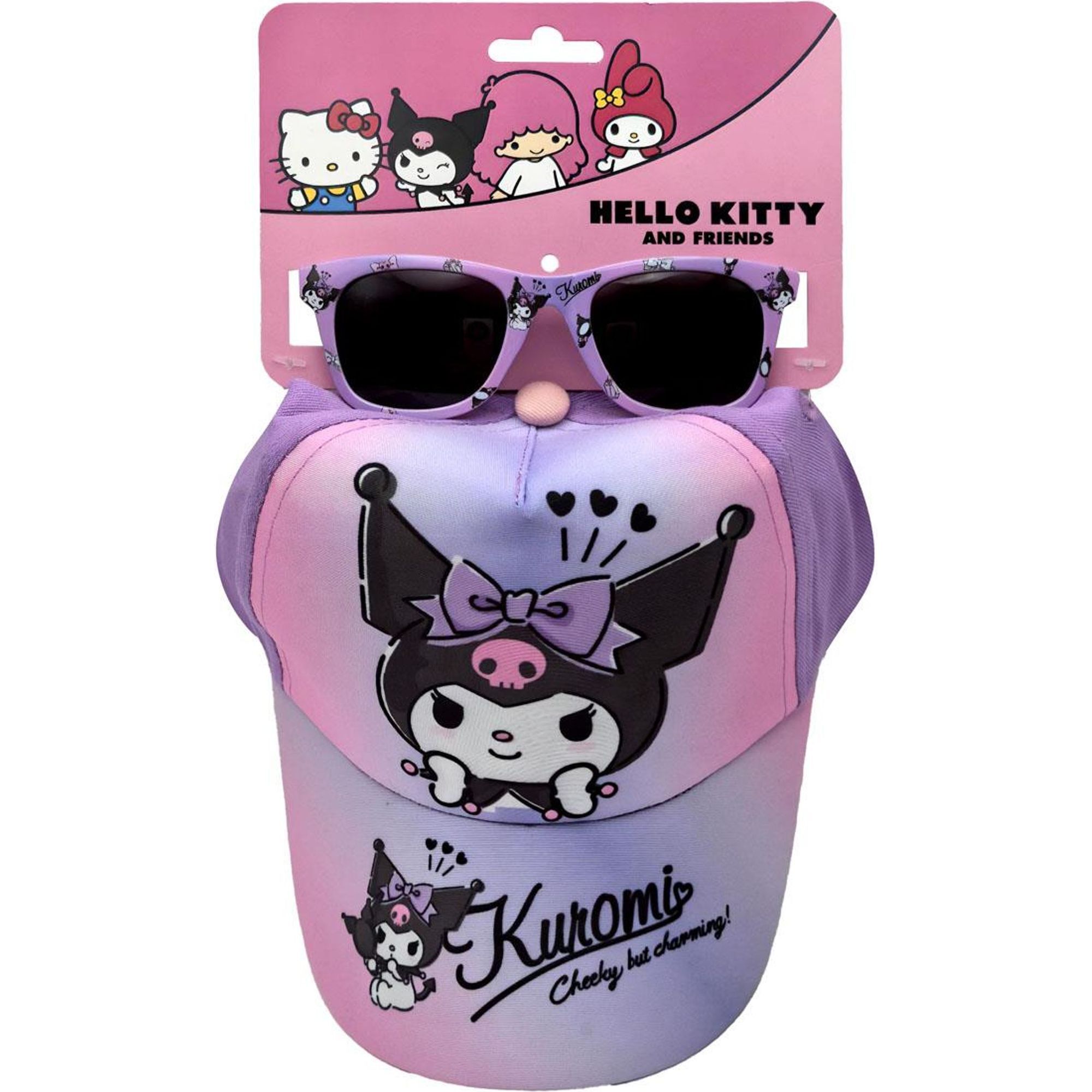 Gorra Set Gafas De Sol Hello Kitty Kuromi